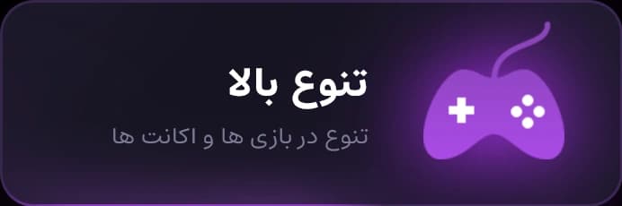 تنوع بالا - تنوع در بازی ها و اکانت ها